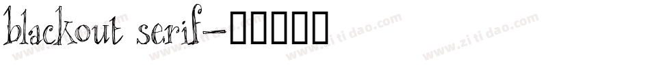blackout serif字体转换